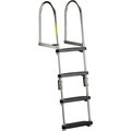 Garelick Garelick EEz-In Premium 4 Step Folding Pontoon Transom Boarding Ladder 12380